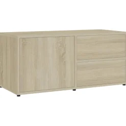 vidaXL Muebles Tv-Mueble para TV madera contrachapada color roble 80x34x36 cm