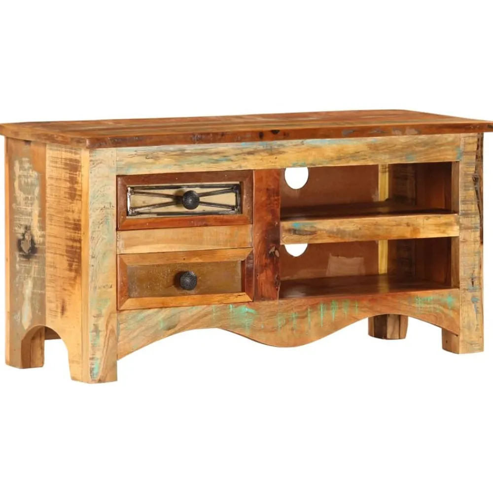 vidaXL Mueble para TV madera maciza reciclada 80x30x40 cm New