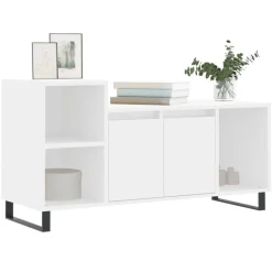 vidaXL Mueble para TV madera contrachapada 100x35x55 cm Blanco