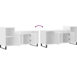 vidaXL Mueble para TV madera contrachapada 100x35x55 cm Blanco