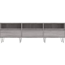 vidaXL Mueble para TV madera contrachapada 150x30x44,5 cm Gris sonoma Best