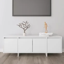 vidaXL Mueble para TV madera contrachapada 120x30x40,5 cm Blanco Outlet