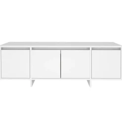 vidaXL Mueble para TV madera contrachapada 120x30x40,5 cm Blanco Outlet