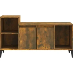 vidaXL Mueble para TV madera contrachapada 100x35x55 cm Roble ahumado Hot