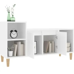 vidaXL Mueble para TV madera contrachapada 100x35x55 cm Blanco Clearance
