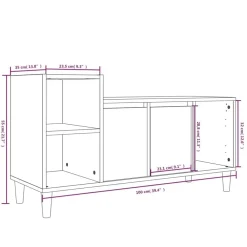 vidaXL Mueble para TV madera contrachapada 100x35x55 cm Blanco Clearance