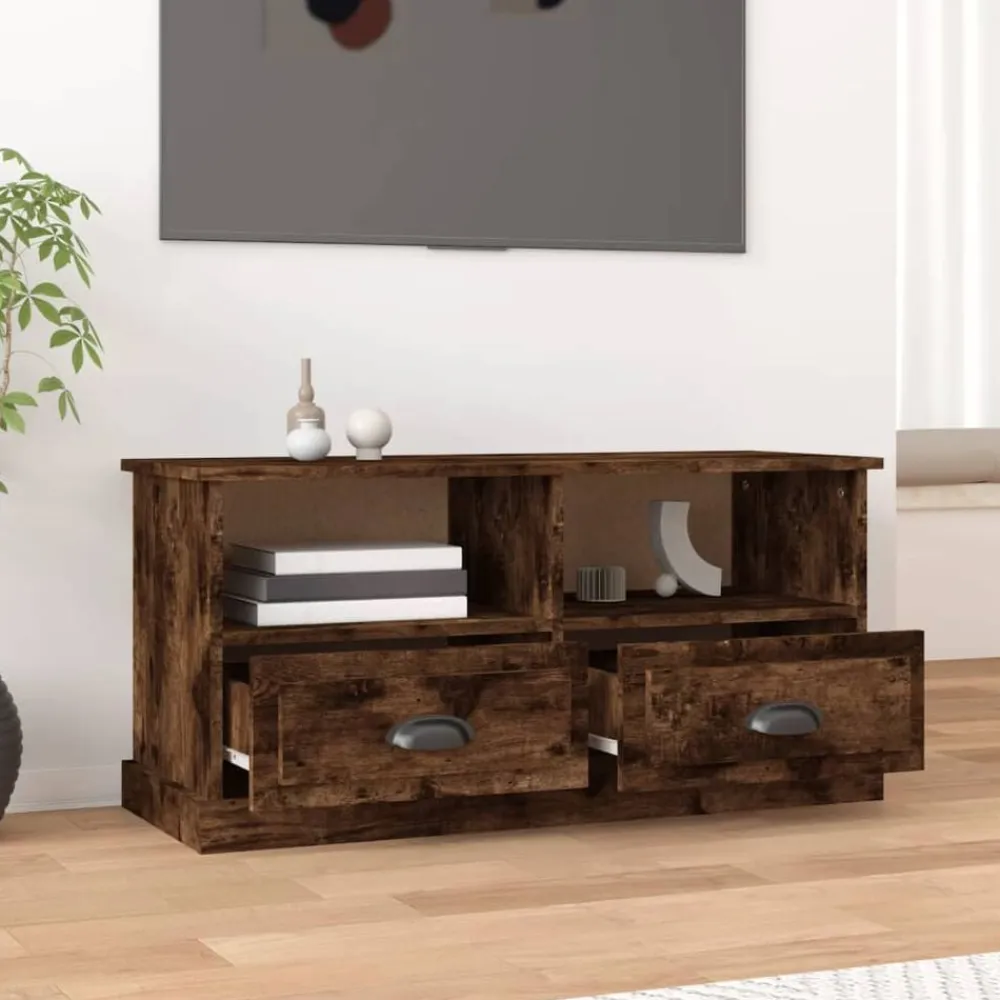 vidaXL Muebles Tv-Mueble para TV madera contrachapada 93x35,5x45 cm