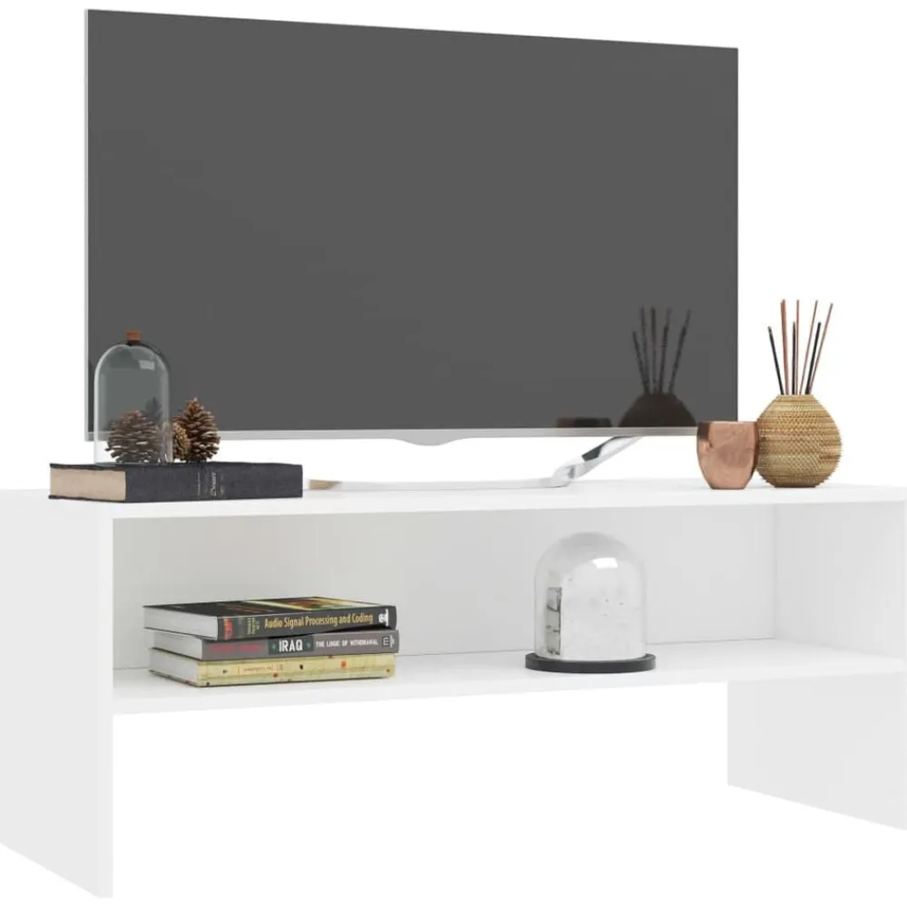 vidaXL Mueble para TV madera contrachapada 100x40x40 cm Blanco Best