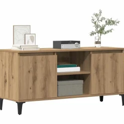 vidaXL Mueble para TV madera de ingeniería 102x35x50 cm Roble artisan Discount