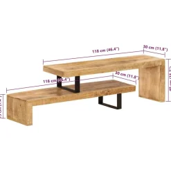 vidaXL Mueble para TV madera maciza de mango Outlet
