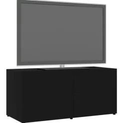 vidaXL Mueble para TV madera contrachapada 80x34x36 cm Negro Best