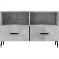 vidaXL Muebles Tv-Mueble para TV madera contrachapada gris hormigón 80x36x50 cm