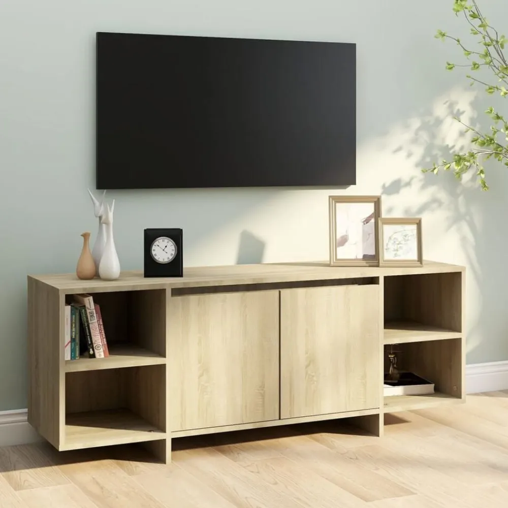 vidaXL Muebles Tv-Mueble para TV madera contrachapada 130x35x50 cm