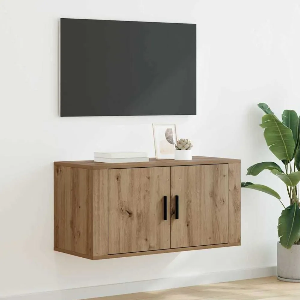 vidaXL Mueble para TV montado en la pared Roble artisan Outlet