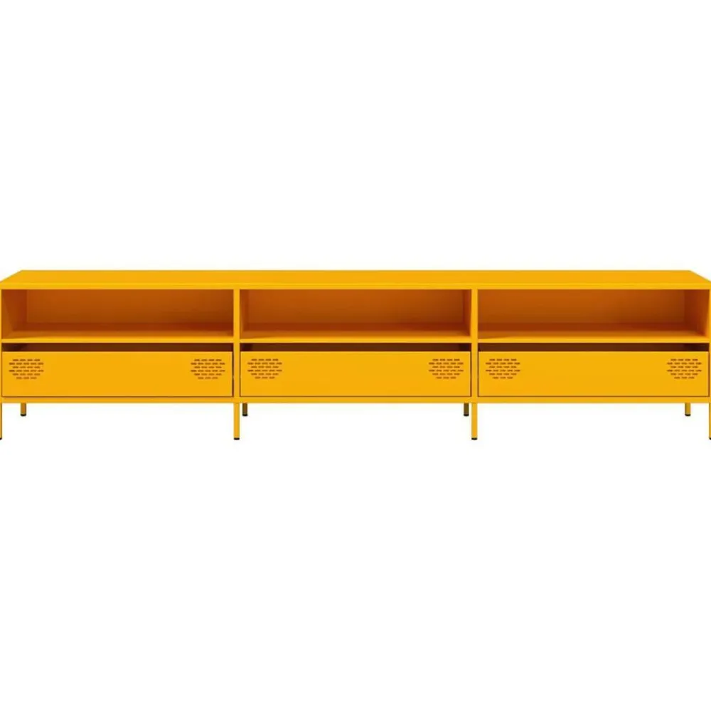 vidaXL Muebles Tv-Mueble TV acero laminado en frío 202x39x43,5cm
