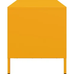 vidaXL Mueble TV acero laminado en frío 68x39x43,5 cm Amarillo mostaza Outlet