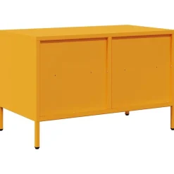 vidaXL Mueble TV acero laminado en frío 68x39x43,5 cm Amarillo mostaza Outlet