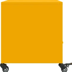 vidaXL Muebles Tv-Mueble TV acero laminado en frío mostaza 68x39x43,5 cm