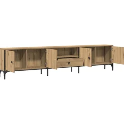 vidaXL Mueble TV cajón madera ingeniería roble artesanal 200x25x44 cm Roble artisan Outlet