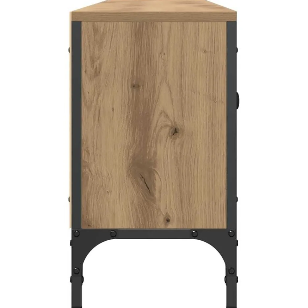 vidaXL Mueble TV cajón madera ingeniería roble artesanal 200x25x44 cm Roble artisan Outlet
