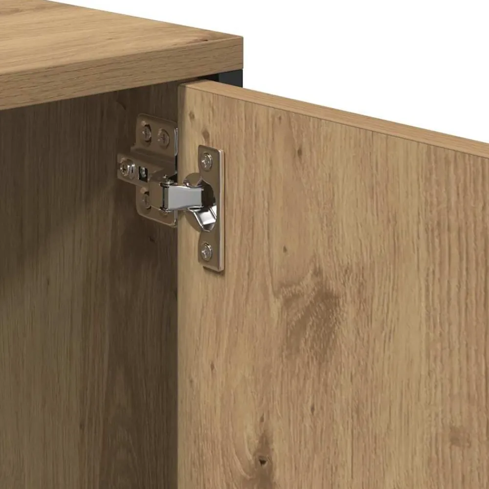 vidaXL Mueble TV cajón madera ingeniería roble artesanal 200x25x44 cm Roble artisan Outlet