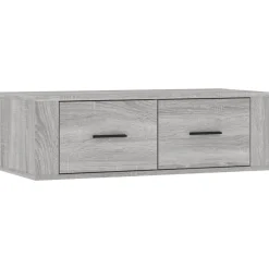 vidaXL Mueble TV colgante madera contrachapada 80x36x25 cm Gris sonoma Outlet