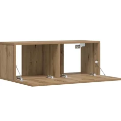vidaXL Mueble TV de pared madera ingeniería 80x30x30 cm Roble artisan Discount