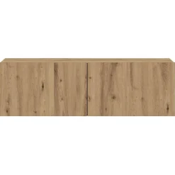vidaXL Mueble TV de pared madera ingeniería 80x30x30 cm Roble artisan Discount