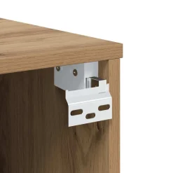 vidaXL Mueble TV de pared madera ingeniería 80x30x30 cm Roble artisan Discount