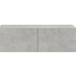 vidaXL Mueble TV de pared 2 uds madera contrachapada gris 100x30x30cm Gris hormig&oacute;n Clearance