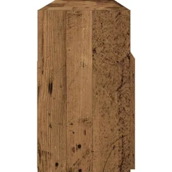 vidaXL Mueble TV luces LED madera ingeniería envejecida 120x30x50 cm Madera antigua Discount