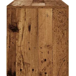 vidaXL Muebles Tv-Mueble TV luces LED madera ingeniería envejecida 90x35x40 cm