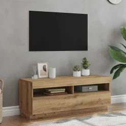 vidaXL Muebles Tv-Mueble TV luces LED madera ingeniería 100x35x40cm
