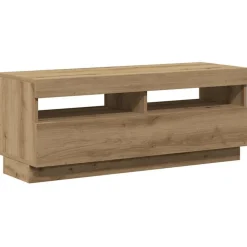 vidaXL Muebles Tv-Mueble TV luces LED madera ingeniería 100x35x40cm