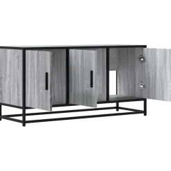 vidaXL Muebles Tv-Mueble TV madera ingeniería y metal 100x35x50 cm