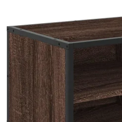 vidaXL Muebles Tv-Mueble TV metal y madera ingeniería marrón roble 80x34,5x40 cm