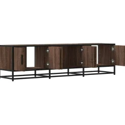 vidaXL Muebles Tv-Mueble TV metal y madera ingeniería marrón roble 150x35x41 cm