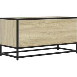 vidaXL Muebles Tv-Mueble TV metal y madera ingeniería 80x34,5x40 cm