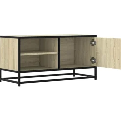 vidaXL Muebles Tv-Mueble TV metal y madera ingeniería 80x34,5x40 cm