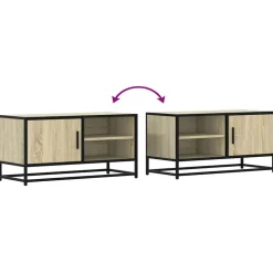 vidaXL Muebles Tv-Mueble TV metal y madera ingeniería 80x34,5x40 cm