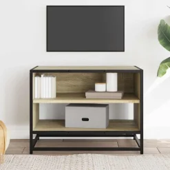 vidaXL Muebles Tv-Mueble TV metal y madera ingeniería 61x40x46 cm