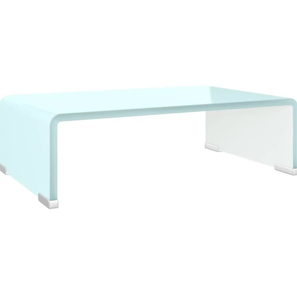 vidaXL Mueble TV/Elevador de monitor cristal 40x25x11 cm Verde Sale