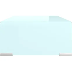 vidaXL Mueble TV/Elevador de monitor cristal 40x25x11 cm Verde Sale