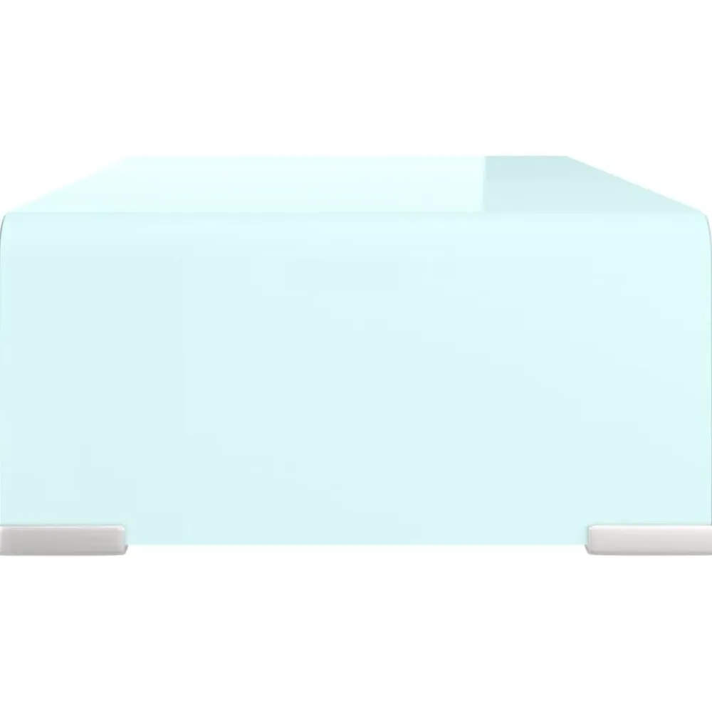 vidaXL Mueble TV/Elevador de monitor cristal 40x25x11 cm Verde Sale