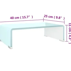 vidaXL Mueble TV/Elevador de monitor cristal 40x25x11 cm Verde Sale