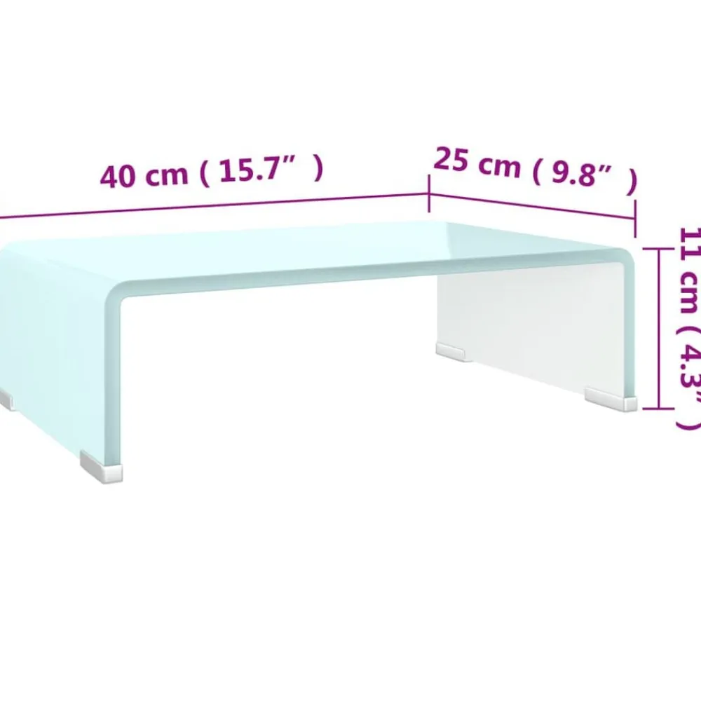 vidaXL Mueble TV/Elevador de monitor cristal 40x25x11 cm Verde Sale