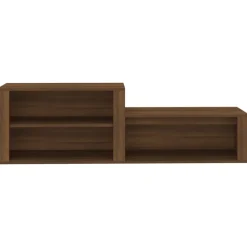 vidaXL Productos Del Hogar-Mueble zapatero madera contrachapada marrón roble 150x35x45 cm