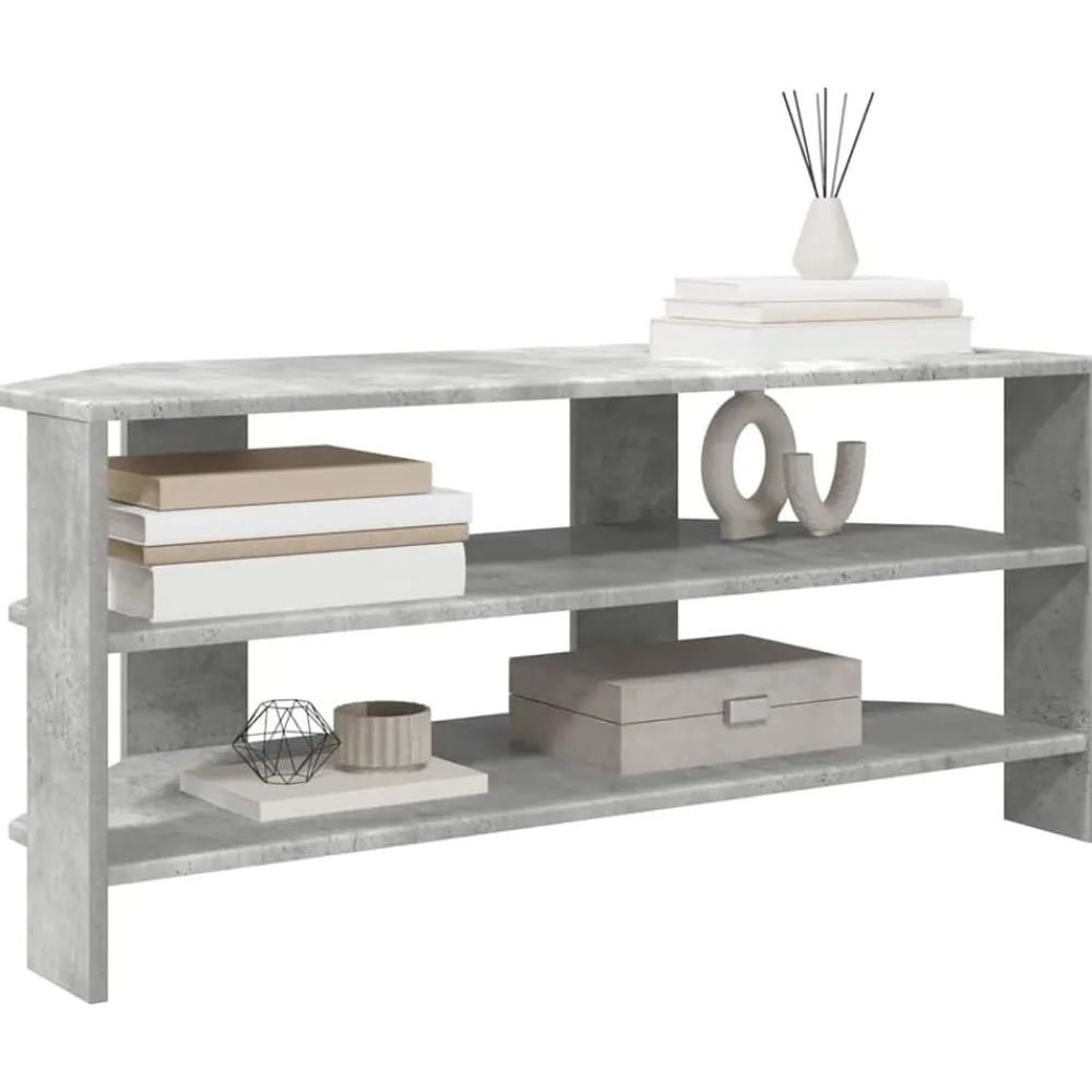 vidaXL MuebledeTVdeesquina Gris Concreto 102x40,5x45cm Gris hormigón Outlet