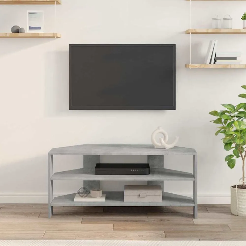 vidaXL MuebledeTVdeesquina Gris Concreto 102x40,5x45cm Gris hormigón Outlet