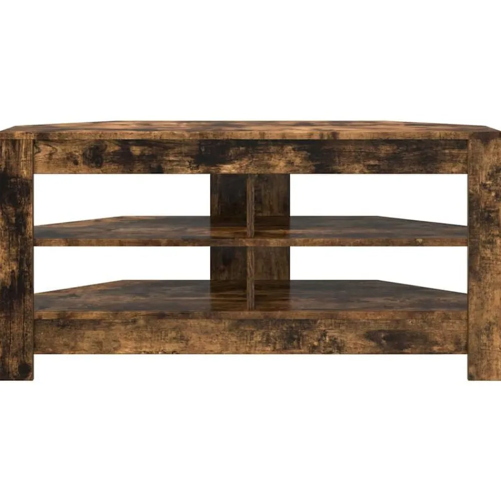 vidaXL MuebledeTVdeesquina 102 x 40,5 x 45 cm Roble ahumado Sale